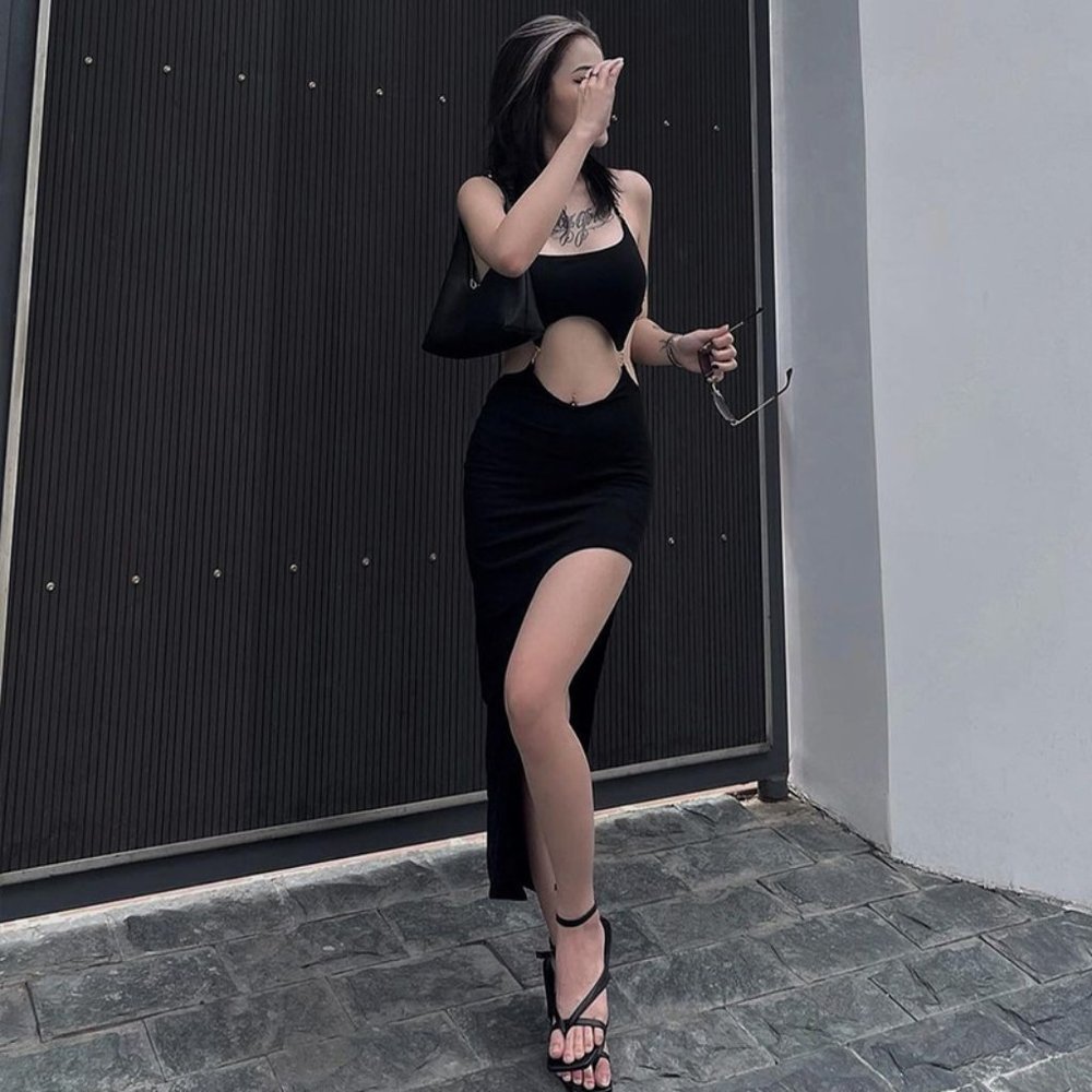 Paradise Bae summer edgy backless dress